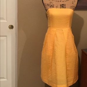 Strapless Yellow J. Crew Dress